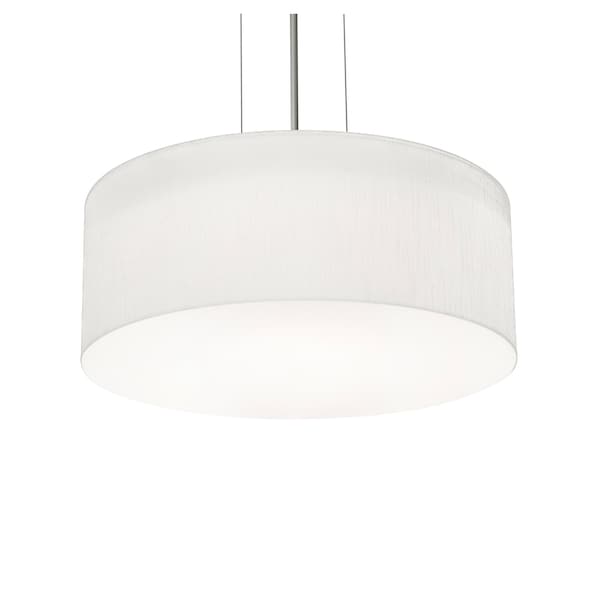 Afx Anton 12'' Pendant - Satin Nickel Finish - Linen White Shade ANP1214MBSN-LW - main